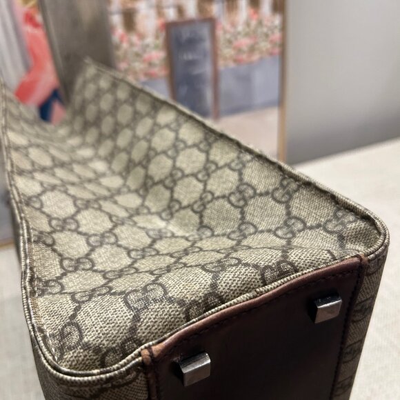 Gucci Canvas & Leather Vintage Monogram Tote - Picture 6 of 12